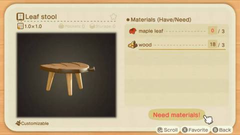 Animal Crossing: Maple Leaf DIY Recipes Are Here for a Limited Time