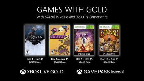 New Games with Gold for December 2020
