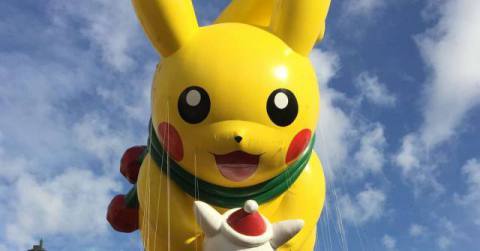 Pikachu’s up to something for the Macy’s Thanksgiving Day Parade