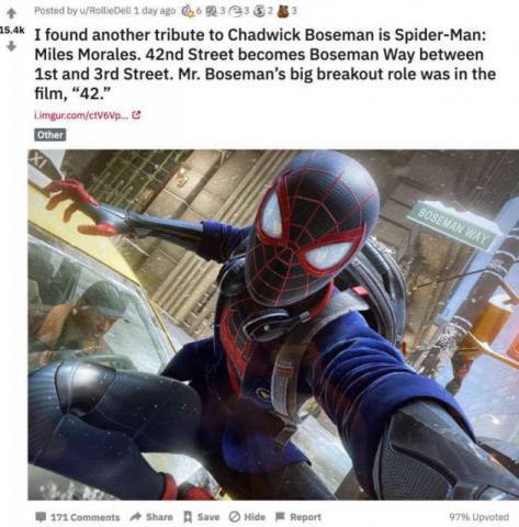 Spider-Man: Miles Morales Names a Street After Chadwick Boseman