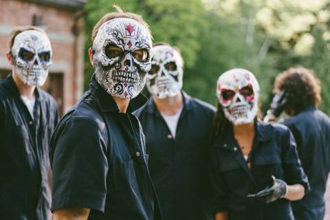 the echo boomers wear their skull masks