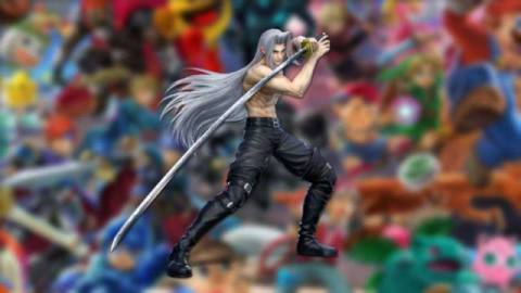 Shirtless Sephiroth In Super Smash Bros