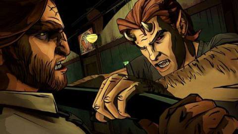 The Wolf Among Us - Bigby Wolf fighting a horned enemy