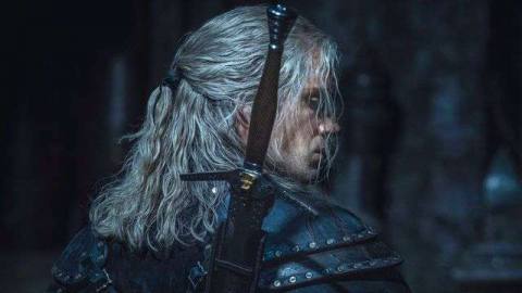 A back shot of Geralt from Netflix’s The Witcher live-action series