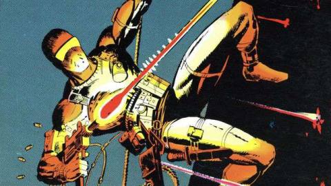 Snake Eyes fires a gun on the cover of Marvel’s GI Joe #21