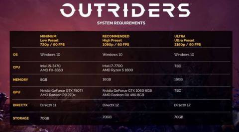 Outriders PC specs – here are the minimum, recommended, and ultra requirements