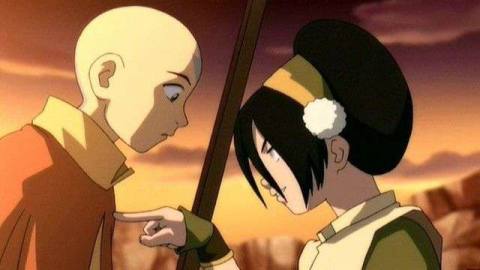aang and toph in avatar the last airbender