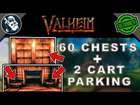Easy Storage Room in Valheim - 60 Chest & 2 Cart Parking