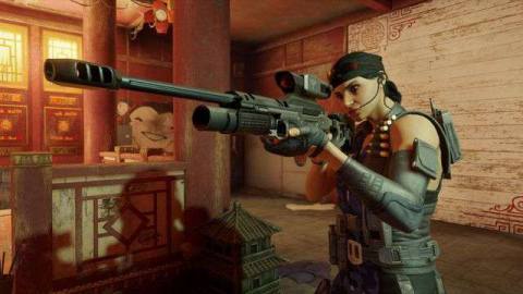 Rainbow Six Siege’s new operator, Kali, with her weapon, the CSRX 300, a very large sniper rifle