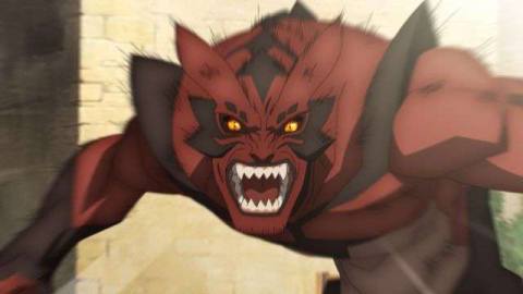 A snarling demonic beast in DOTA: Dragon’s Blood