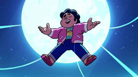 Steven Universe floats and sings in Steven Universe: The Movie