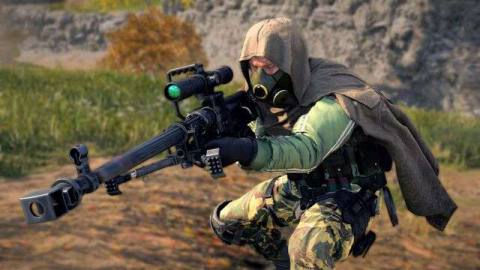 A Call of Duty: Black Ops Cold War player aims the ZRG 20mm sniper rifle
