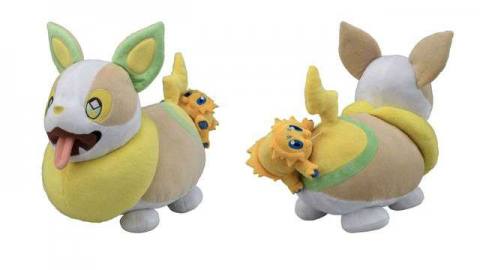 A plush toy of Joltik attached to Yamper’s butt