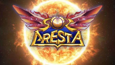 Logo for Sol Cresta over a red sun