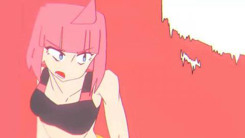 UNBEATABLE character Beat, a woman with pink hair who looks strong and cool