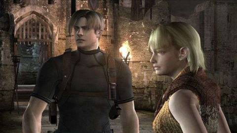 Leon and Ashley in Resident Evil 4