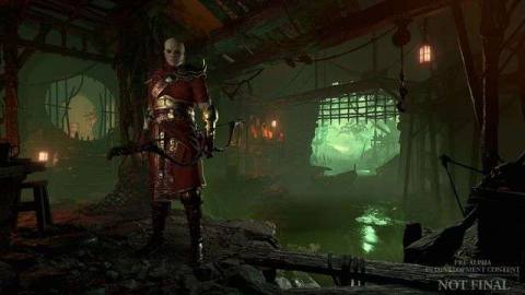 A Rogue stands in its lair in a screenshot from Diablo 4