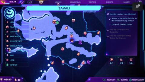 Ratchet & Clank Rift Apart Savali Lorb 5 map location
