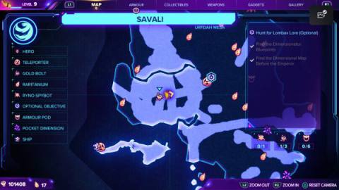 Ratchet & Clank Rift Apart Savali Lorb 2 map location