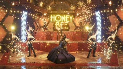 dancing in FF7’s honeybee inn scene