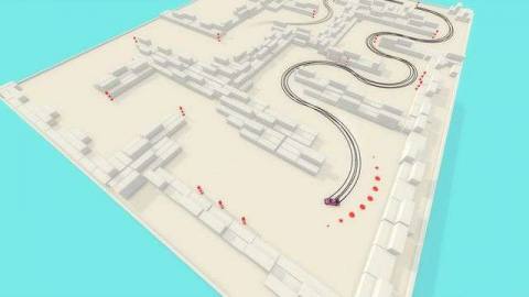 overhead view of drifting action in Absolute Drift by Funselektor