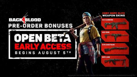 A list of Back 4 Blood pre-order bonuses including open beta access and weapon skins
