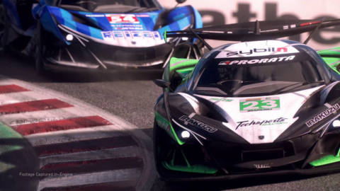 two sports cars rounding a corner in Forza Motorsport on Xbox Series X