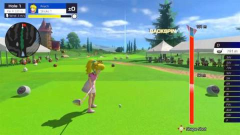 Mario Golf: Super Rush back spin – How to do back spin, top spin, and super back spin