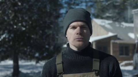 Dexter Morgan wearing winter clothes from the revival of Dexter