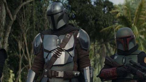 Din Djarin and Boba Fett prepare to infiltrate an Imperial mine.