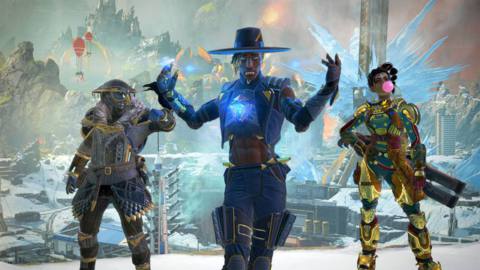 Seer and two other Apex Legends characters in the new season 10: Emergence battle pass skins