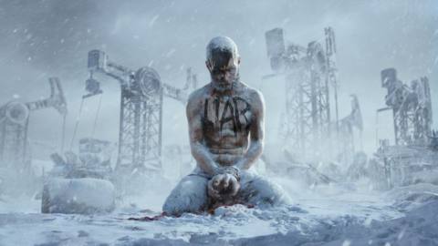 Frostpunk 2 “Liar” frozen man in the snow