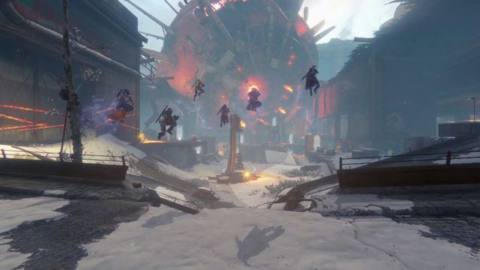 Destiny: Rise of Iron - six Guardians entering the raid