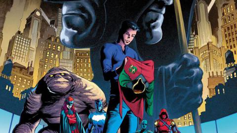 Tim Drake (center) on the cover of Detective Comics #965, DC Comics (2017).
