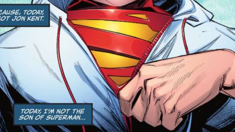 Jon Kent zips up his windbreaker in Superman: Son of Kal-El #2 (2021).