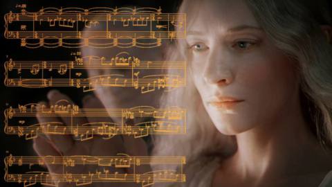 The first note in the Lord of the Rings score has an ancient history