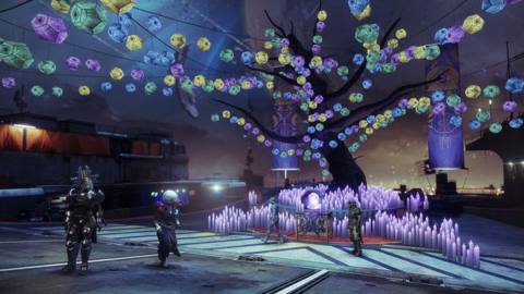 Destiny 2 - tree in the Tower during Festival of the Lost 2018