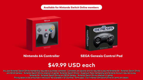 Nintendo 64 Controller and Sega Genesis Control Pad for Nintendo Switch Online