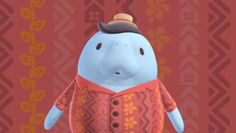a manatee from animal crossing new horizons
