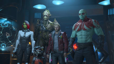 Marvel’s Guardians of the Galaxy standing together