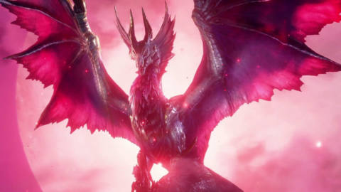 a dragon spreading its wings in Monster Hunter Rise: Sunbreak