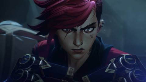 Vi from League of Legends Arcane ready to fight