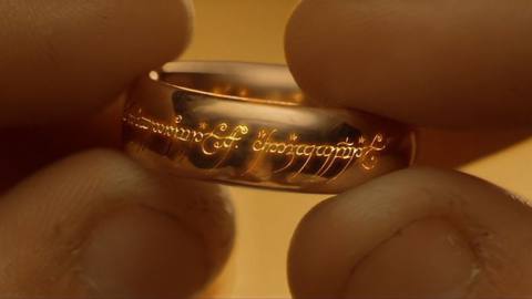 The One Ring, with its elven script revealed in The Fellowship of the Ring.