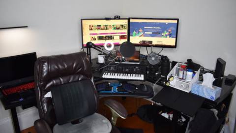 A comfortable streaming setup