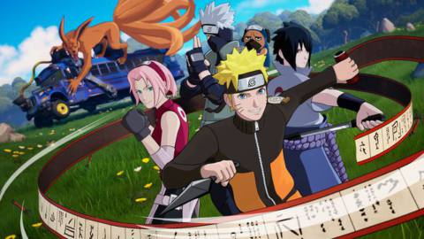 Naruto, Sasuke, Sakura, and Kakashi in Fortnite