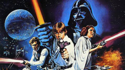 A promotional poster from Star Wars: A New Hope in 1977