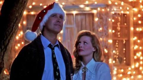 Chevy Chase and Beverly D’Angelo in National Lampoon’s Christmas Vacation.