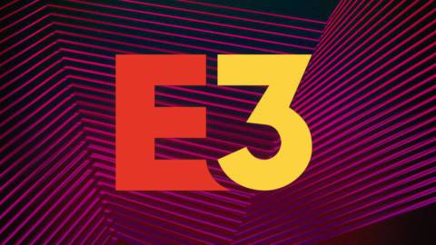 Graphic illustration of E3 logo and parallel lines