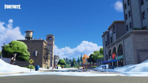 The Chapter 3 version of Fortnite’s Tilted Towers 