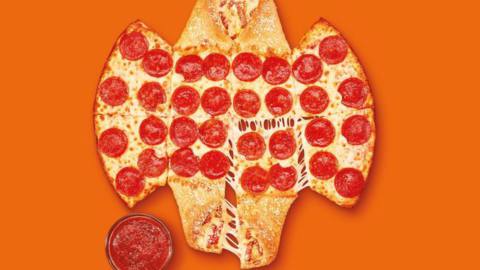 a batman themed pizza dish